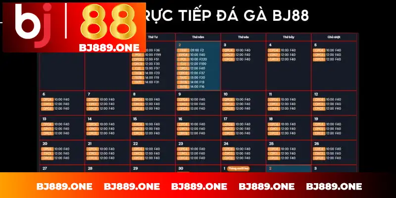 Lịch đá gà BJ88 cập nhập hàng ngày Lịch đá gà BJ88 cập nhập hàng ngày